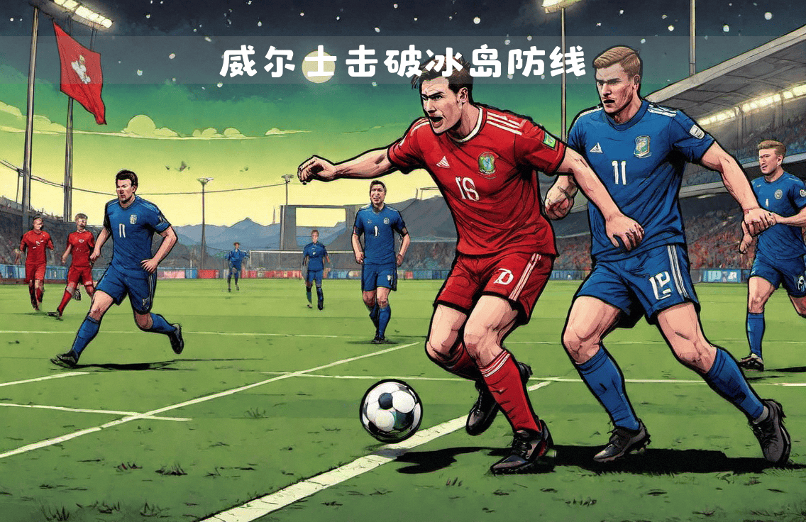 威尔士球队在对阵冰岛的比赛中博得胜利